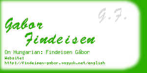 gabor findeisen business card